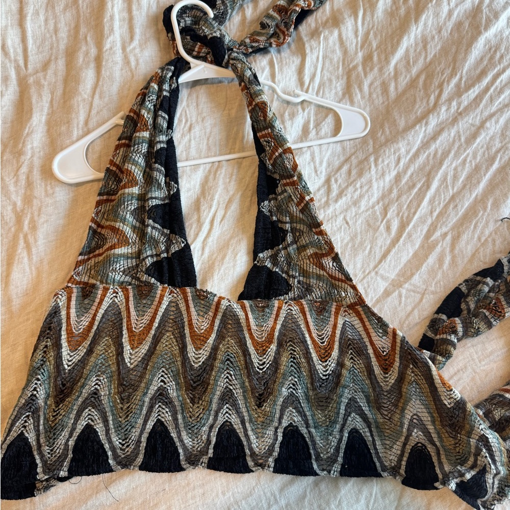 Reworked Missoni x Madly Vintage Halter Top
